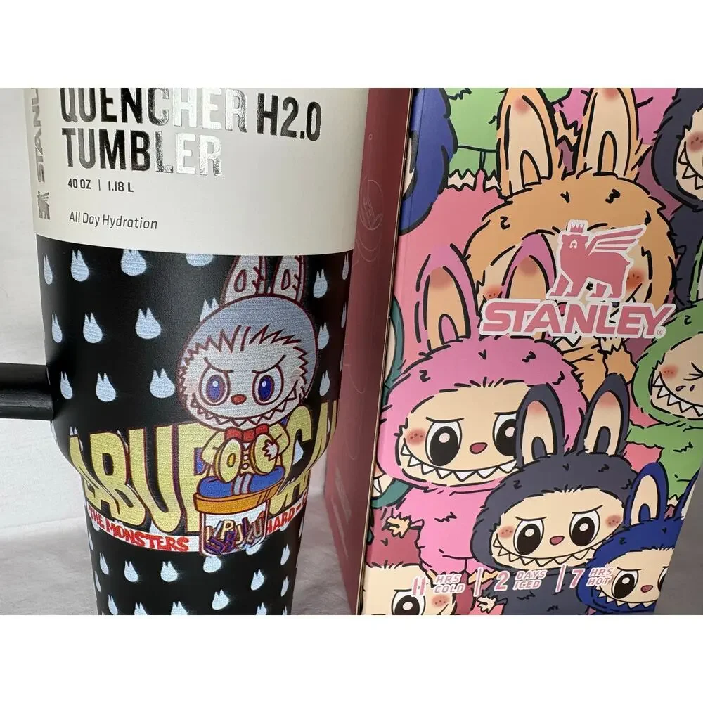 Stanley 40oz Custom Labubu Black Quencher H2.0 Tumbler - Picture 4 of 9
